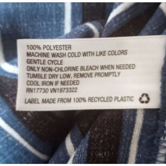 WILD FABLE BLUE/TEAL STRIPE BUTTON DOWN BLOUSE SZ.S EUC. - Picture 7 of 7